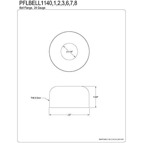 Kingston Brass PFLBELL1147 1-1/4 Bell Flange - Cheap Fitting