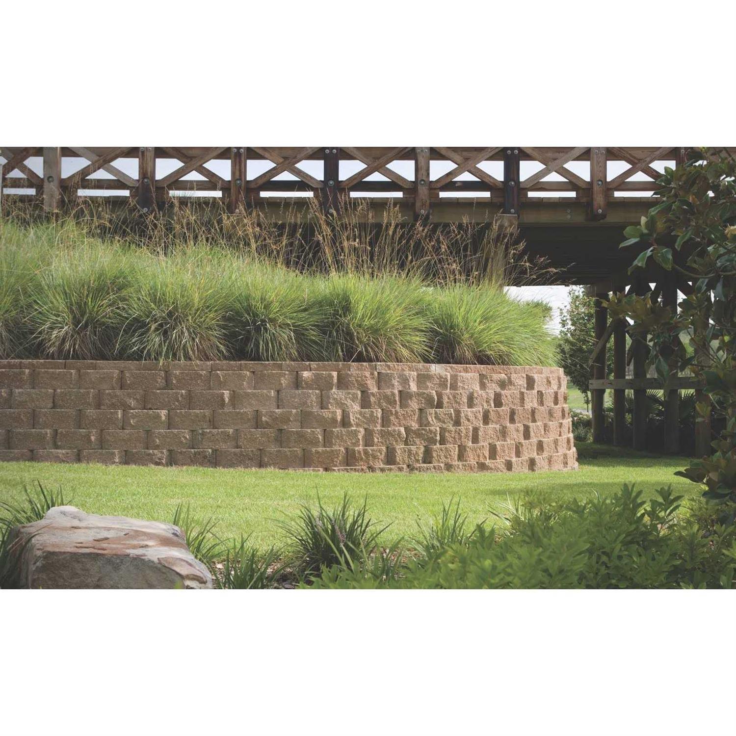 Lowe’s 16 L x 6 H x 12 D Tan Basic Retaining Wall Block in Brown 16202625 - Cheap Fitting