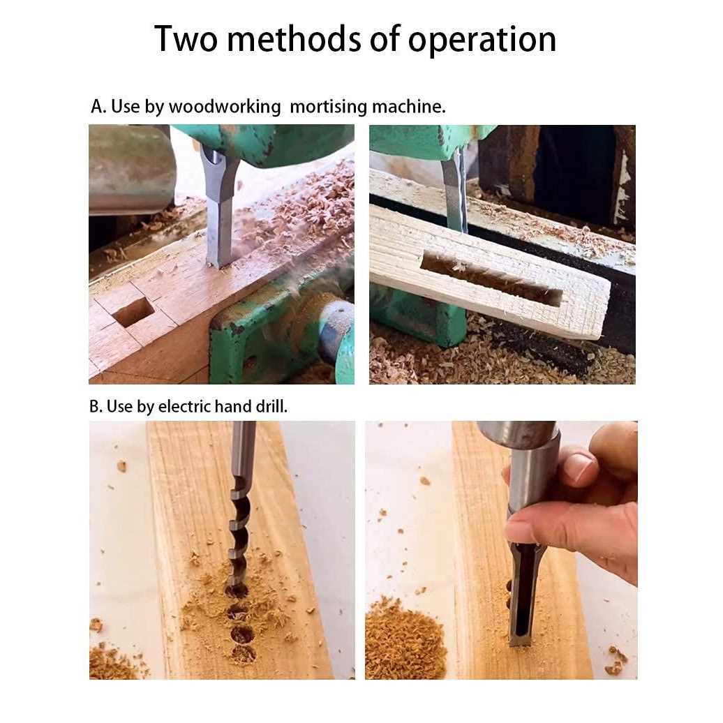 Wsoox Square Hole Drill Bits For Wood Woodworking Hole Saw Mortising - Cheap Fitting