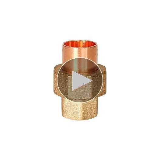Supply Giant DDGV0034 3/4 Lead-Free Copper Union Fitting with Sweat to Female Threaded Connects - Cheap Fitting