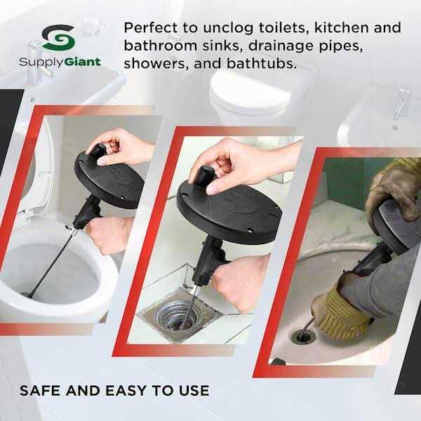 The Plumber’s Choice Drum Auger Steel Plumbing Drain Snake with Drain Cleaning Cable - Cheap Fitting