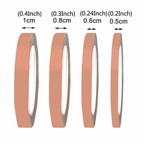 SUMAJU 4 Pack Copper Foil Tape with Conductive Adhesive 4 Sizes x22Yards for Guitar and EMI Shielding - Cheap Fitting