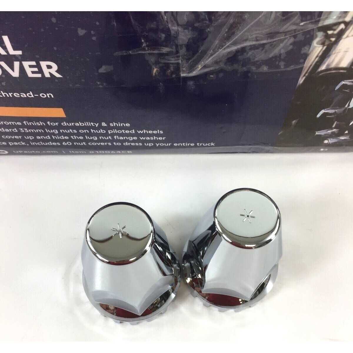 United Pacific 33mm x 2 3/4 Chrome Plastic Original Nut Cover - Cheap Fitting