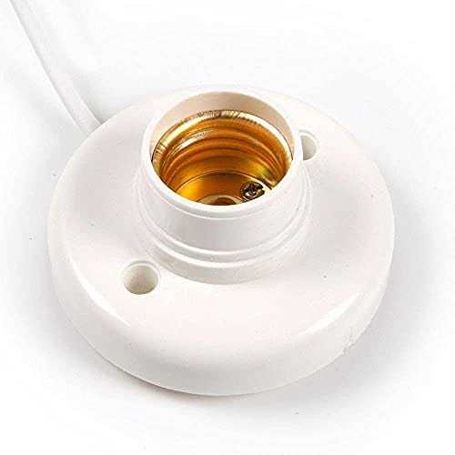 1pcs White Hanging Light Cord E27 Light Bulb Socket to 2-Prong with On/Off Switch - Cheap Fitting