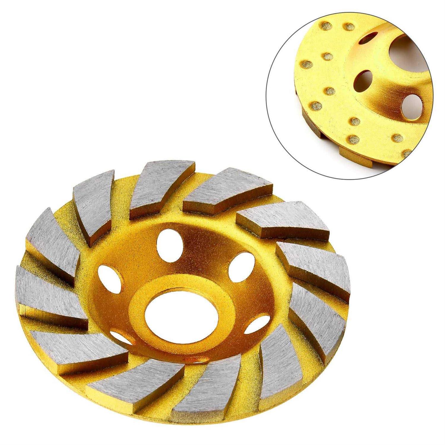 2pcs-4 Inch Concrete Stone Ceramic Turbo Diamond Grinding Cup Wheel,12 Segs Heavy Duty Angle Grinder Wheels for Angle Grinder - Cheap Fitting