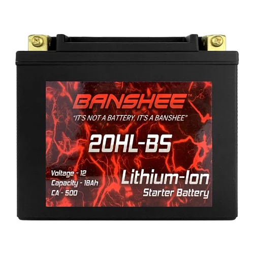 Banshee 12 Volt 18Ah Lithium Ion YTX20L-BS Battery for Motorcycle, ATV, UTV - Cheap Fitting