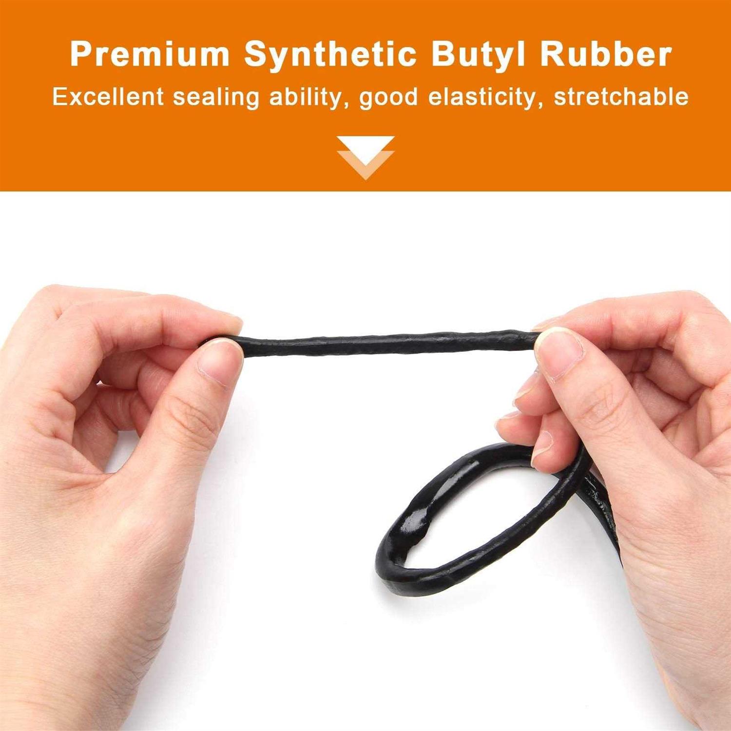 Coitak Butyl Sealant Putty Tape Diameter 3/8 x 13 Feet Extra Thick Rubber Seal - Cheap Fitting