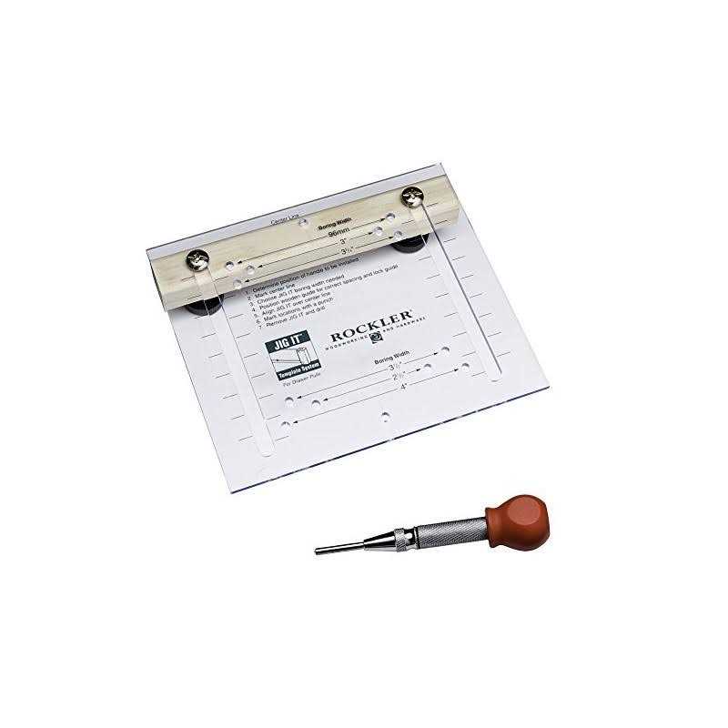 Rockler Drawer Pull JIG IT Template and Center Punch - Cheap Fitting