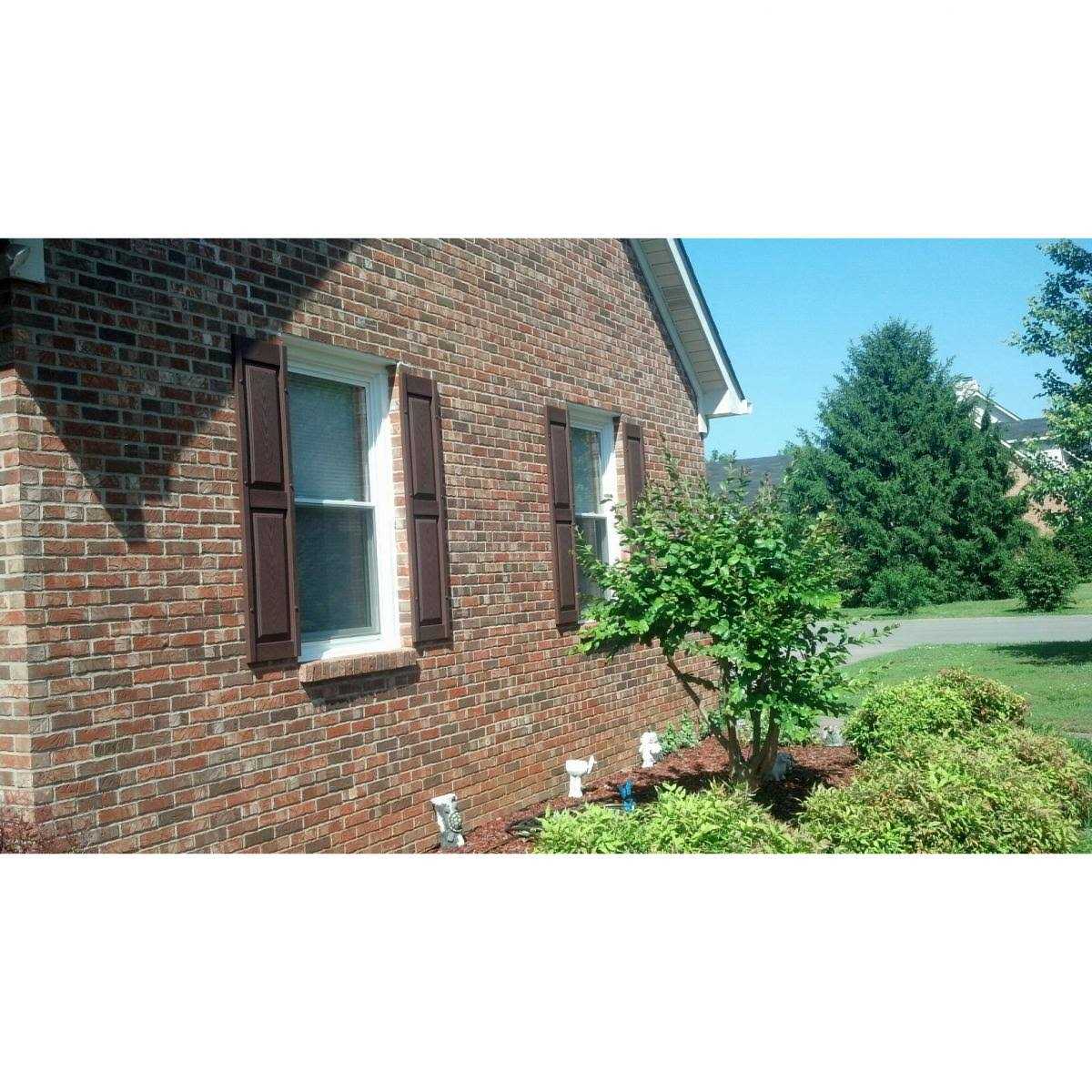 Mid-America Vinyl Standard Size Four Board Joined Shutters - Cheap Fitting