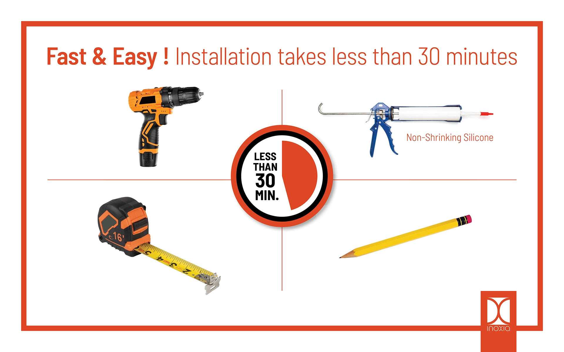 Inoxia Mercury 30 in. x 14 in. Stainless Steel Backsplash BS2H-S - Cheap Fitting