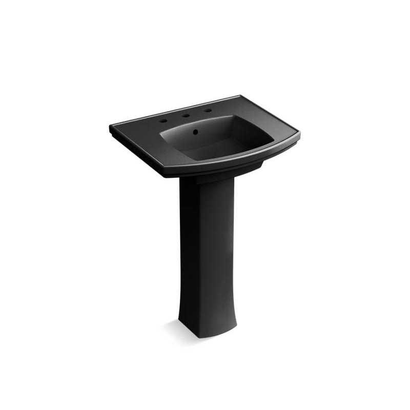 Kohler Kelston Pedestal bathroom sink with 8 centerset faucet holes - Cheap Fitting