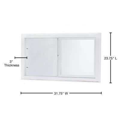 TAFCO Windows 31.75 in. x Left-Hand Single Sliding Vinyl Window with Dual Pane Insulated Glass - Cheap Fitting
