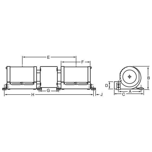 Dayton 1TDU7 Blower 127 cfm 115V 0.39A 3200 rpm - Cheap Fitting