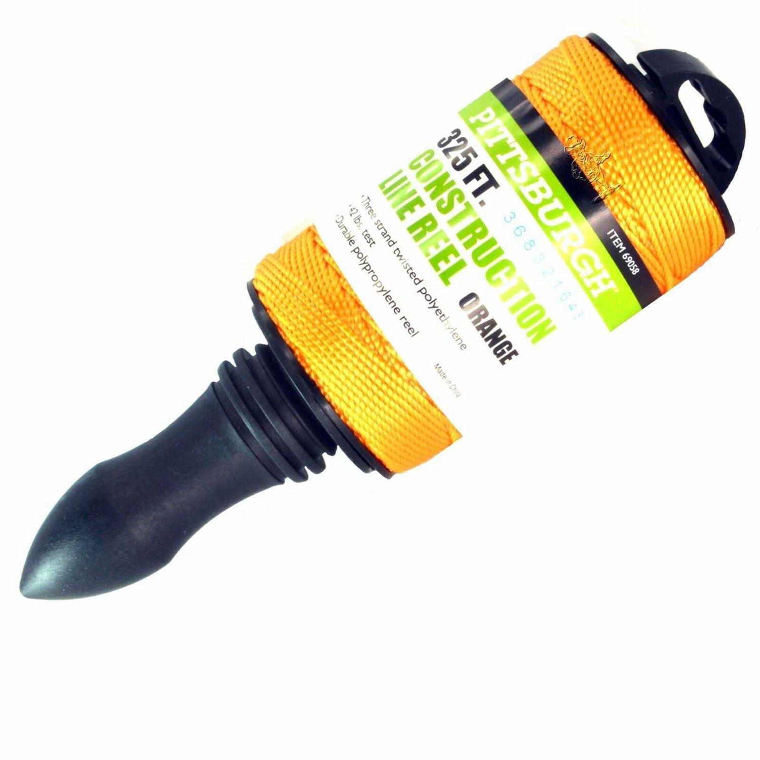 Pittsburgh 325 ft. Orange Construction Line Reel - Cheap Fitting