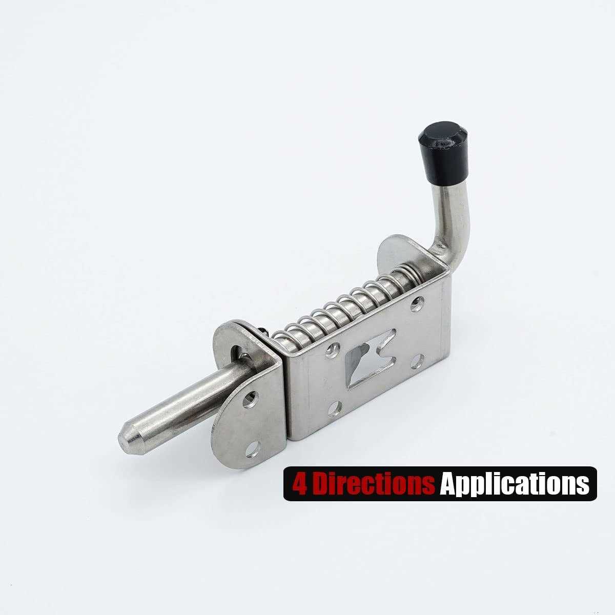 Jqk Spring Loaded Latch Pin 304 Stainless Steel Barrel Bolt Thickened 2mm Door Lock - Cheap Fitting