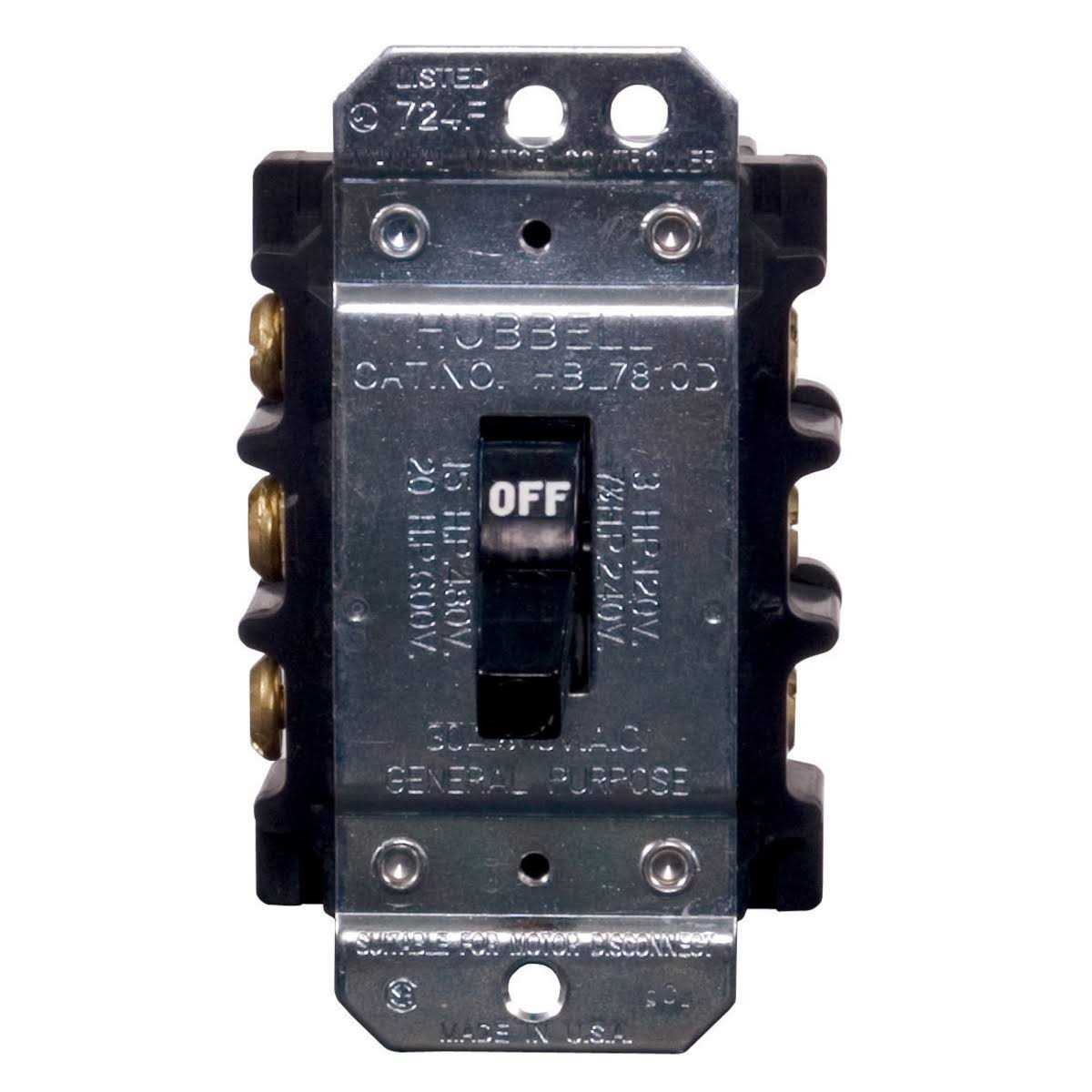 Hubbell Kellems Manual Motor Switch HBL7810D - Cheap Fitting