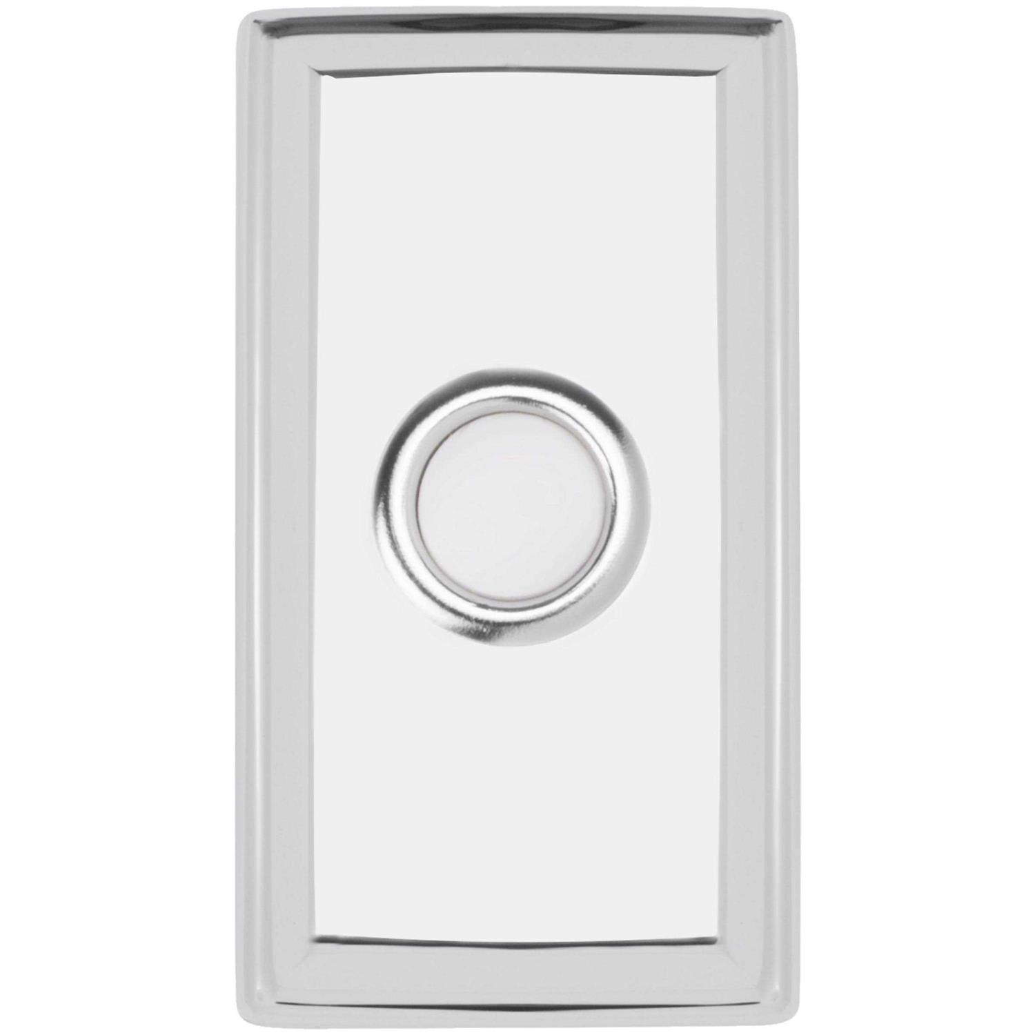 Baldwin 4860 3 x 1-1/2 Illuminated Rectangular Door Bell from the Estate Collection - Cheap Fitting