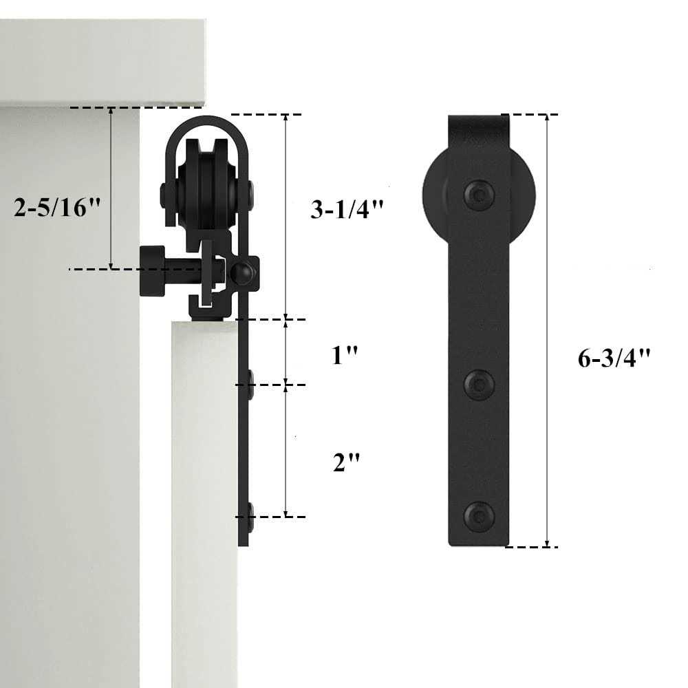 FLYVLIEG 4ft Super Mini Sliding Barn Door Hardware Kit Cabinet Single Door Track Roller Kit for Cabinets Wardrobe TV Stand - Cheap Fitting