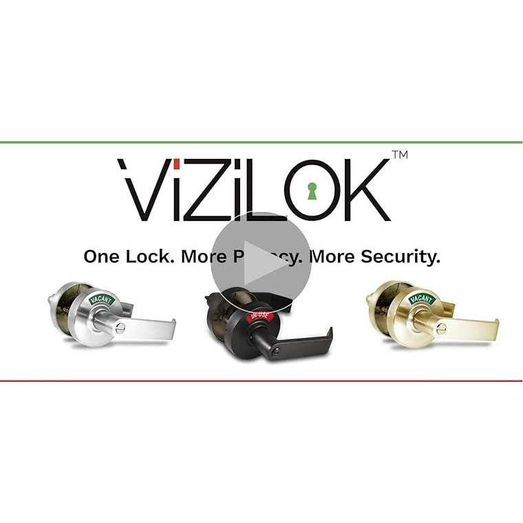 VIZILOK ADA Door Lock with Indicator in Satin Chrome - Cheap Fitting