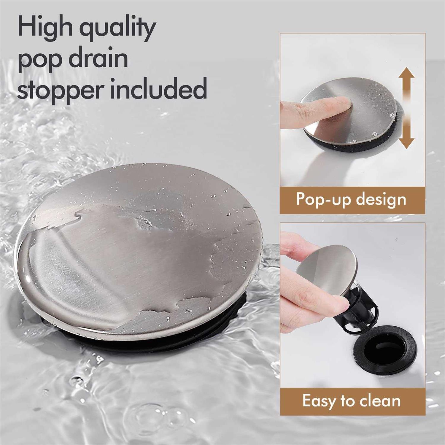 Fransiton Black Waterfall Bathroom Faucet Lavatory Single Handle 1 or 3 Hole Bathroom Sink Faucet Washbasin Faucet with Deck and Pop-up Drain - Cheap Fitting