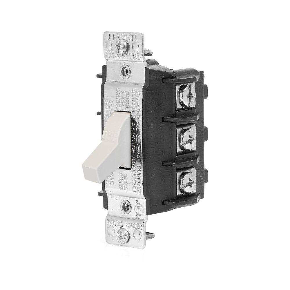 Leviton MS303-DSW 30 Amp 600 Volt Three-Pole Three Phase AC Manual Motor Controller - Cheap Fitting