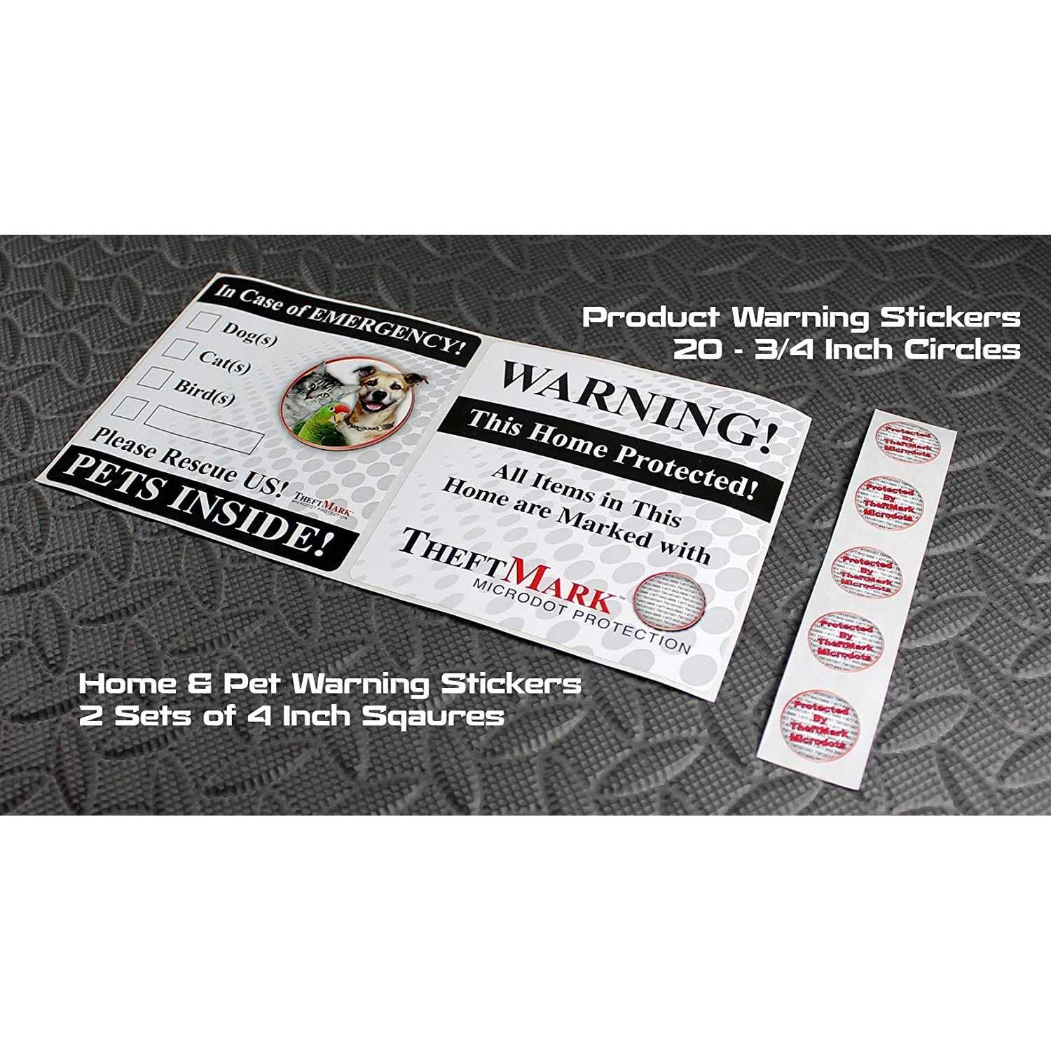 TheftMark Microdots Anti-Theft System Small Business & Home Security with Microdot Secure Markers for Asset Protection – Laptop Security - Cheap Fitting