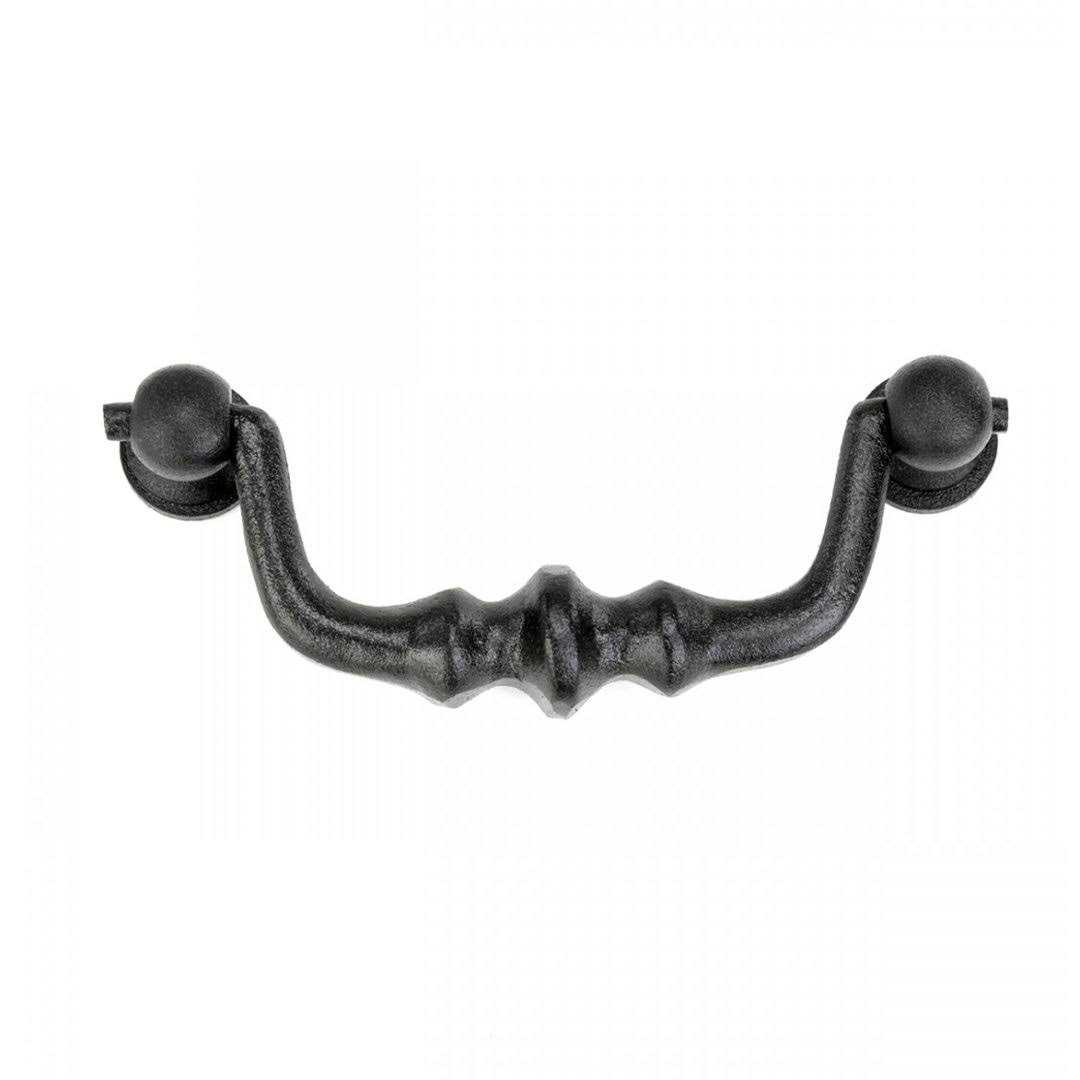 Renovators Supply 10 Drawer Pull Black Wrought Iron Bail 4 1/2 - Cheap Fitting