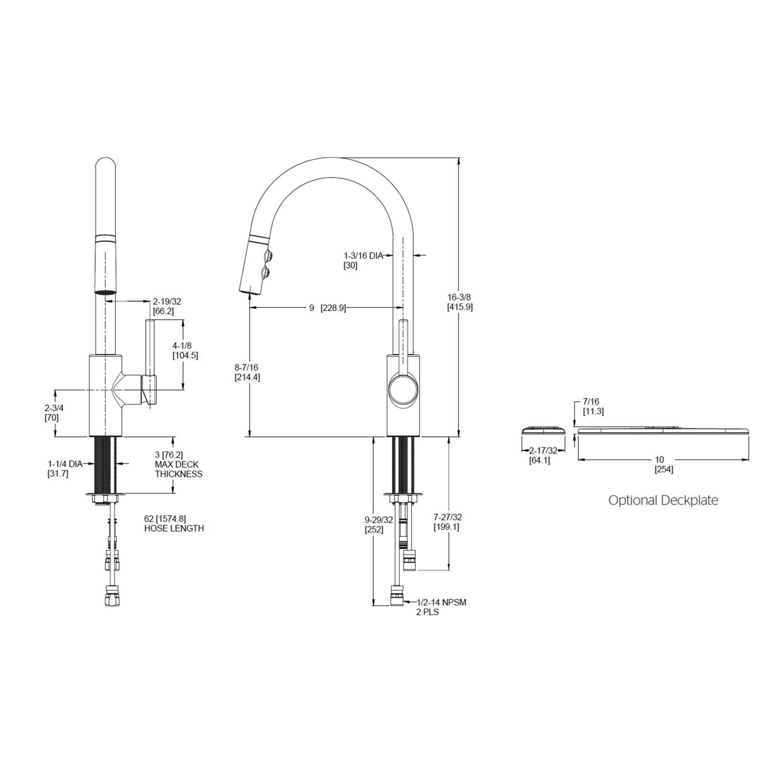 Pfister Stellen Single Handle Pull-Down Kitchen Faucet LG529-SAS - Cheap Fitting
