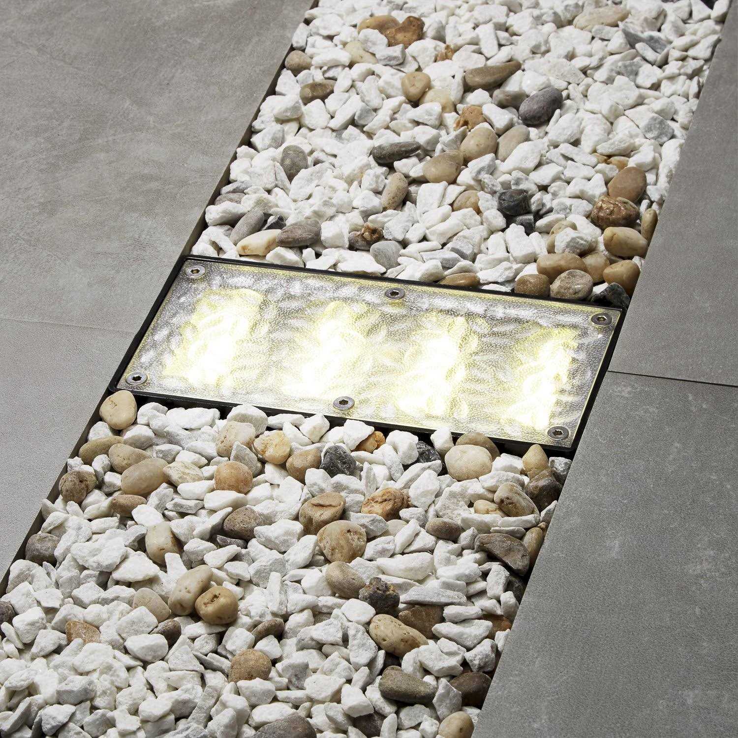 Solar Brick Landscape Path Light, 8×4 Recessed Polyresin Paver, 12 Built-in - Cheap Fitting