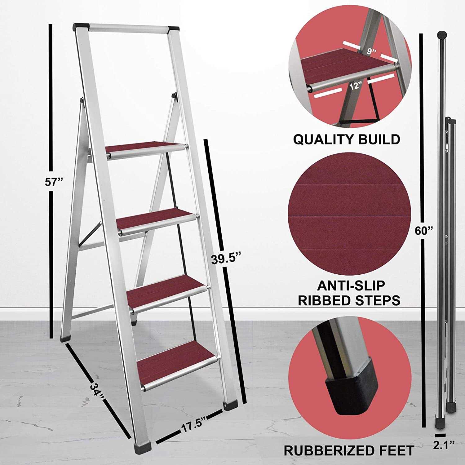 Sorfey 4 Step Ladder Modern - Cheap Fitting