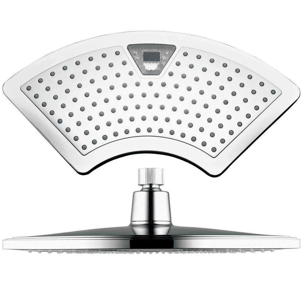 Dream Spa 1-Spray 12 in. Fixed Shower Head with Led Rainfall in Chrome - Cheap Fitting