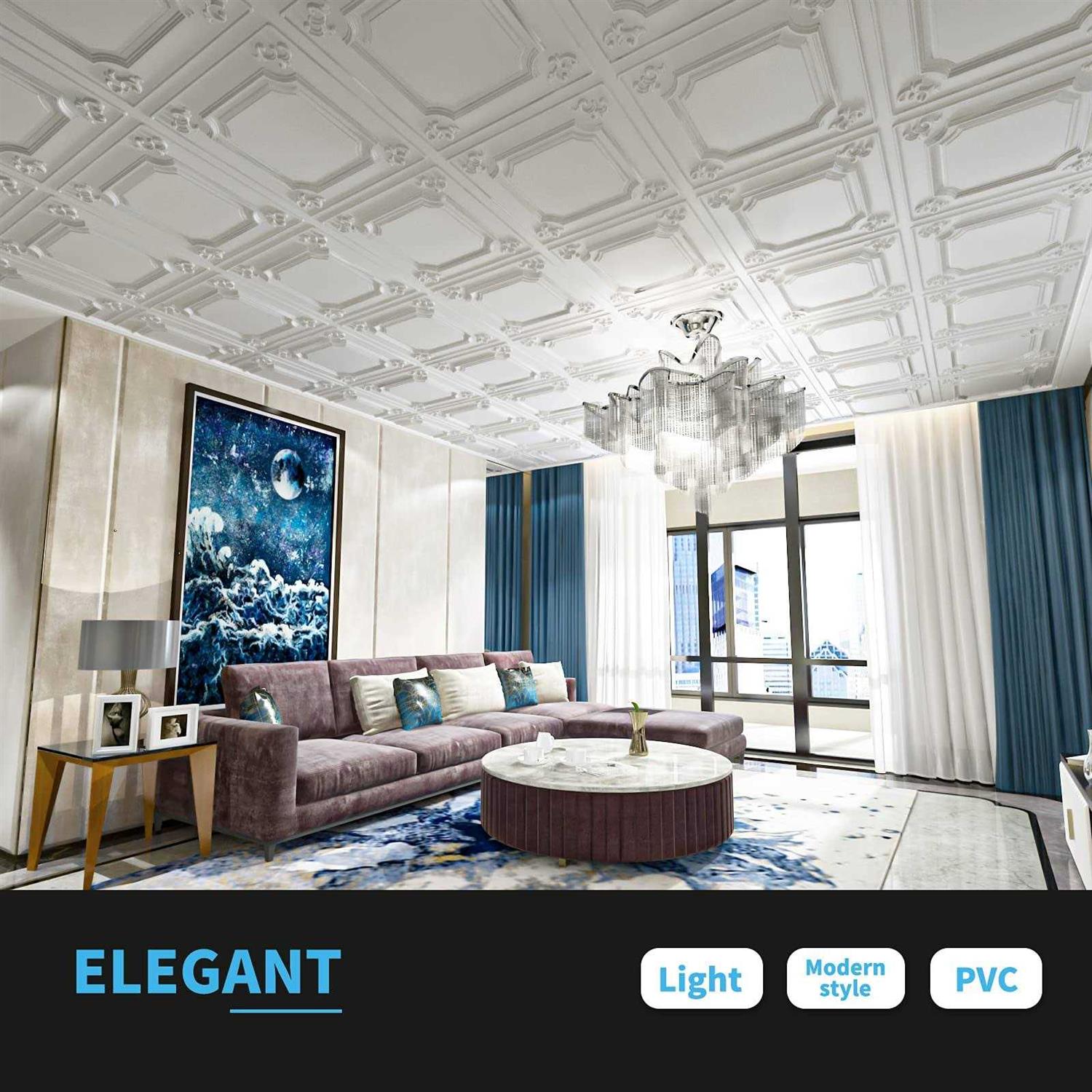 Art3d Drop Ceiling Tiles 24×24 in White - Cheap Fitting