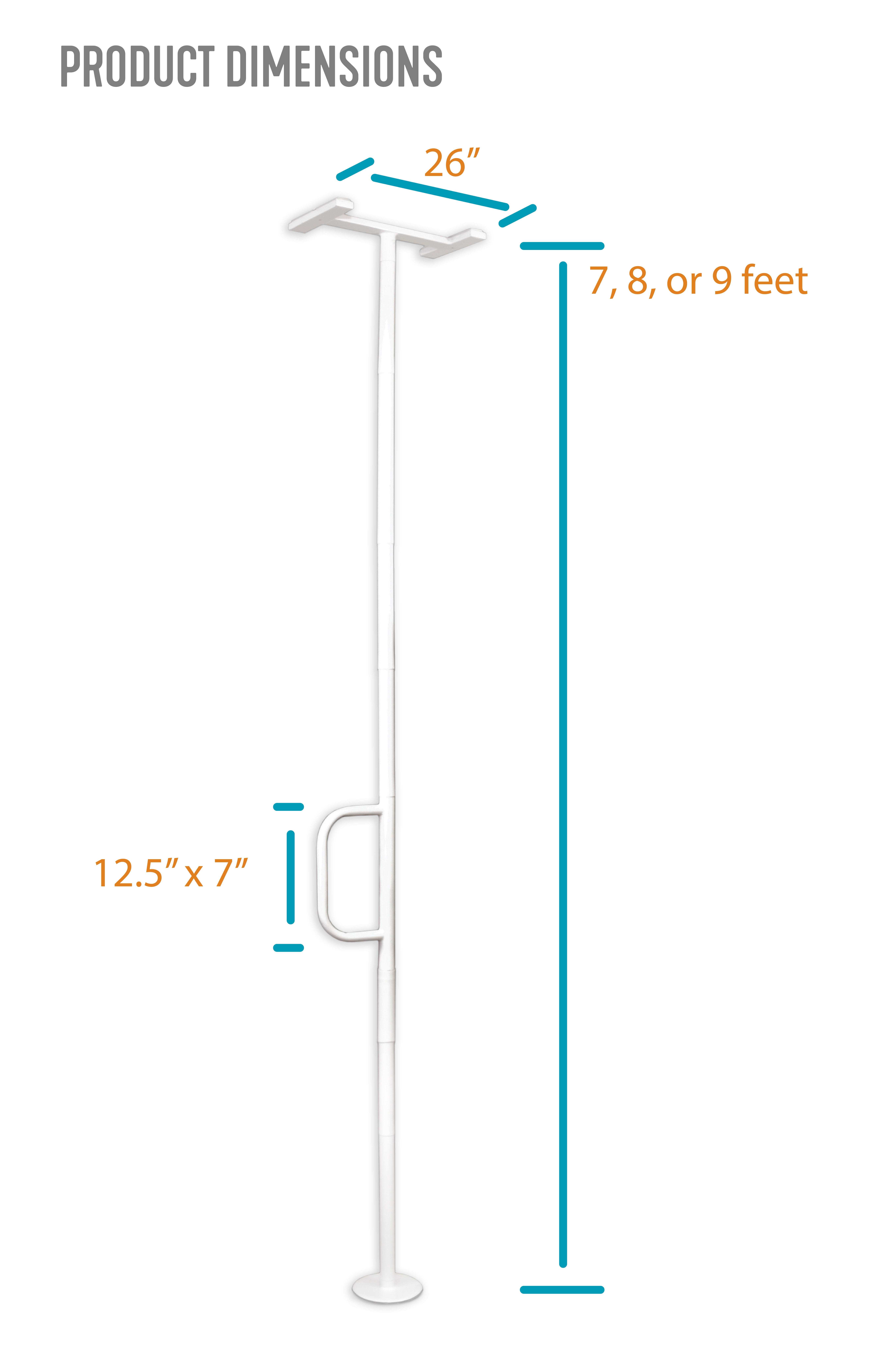 Able Life Universal Floor to Ceiling Grab Bar - Cheap Fitting