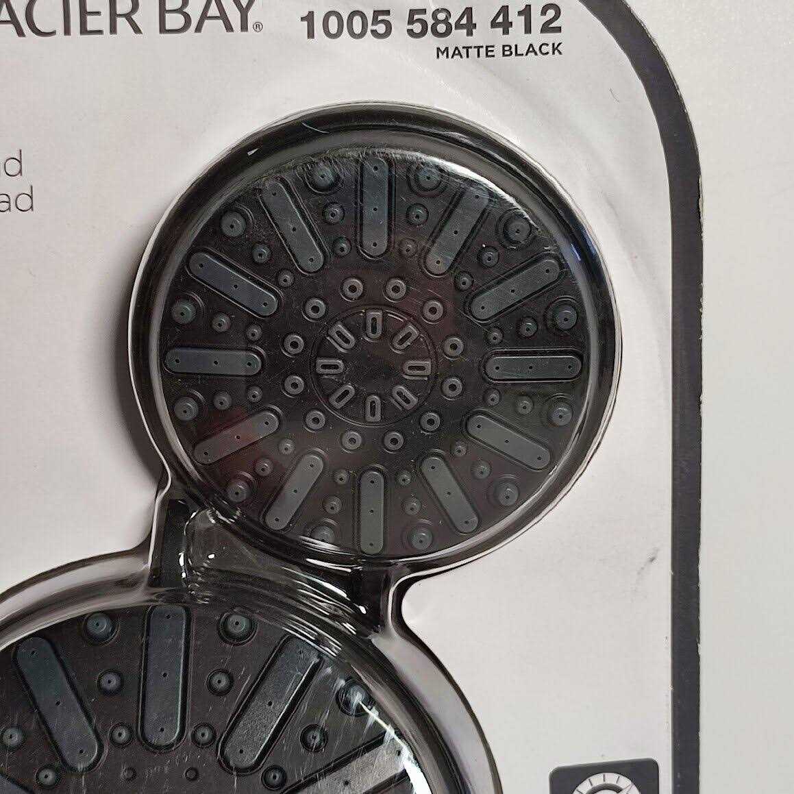 Glacier Bay 6 Spray Dual Combo Shower Head and Handheld Shower in Matte Black - Cheap Fitting