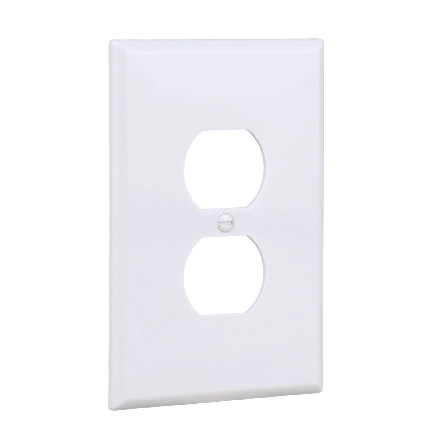 Eaton 1-Gang White Duplex Jumbo Wall Plate - Cheap Fitting