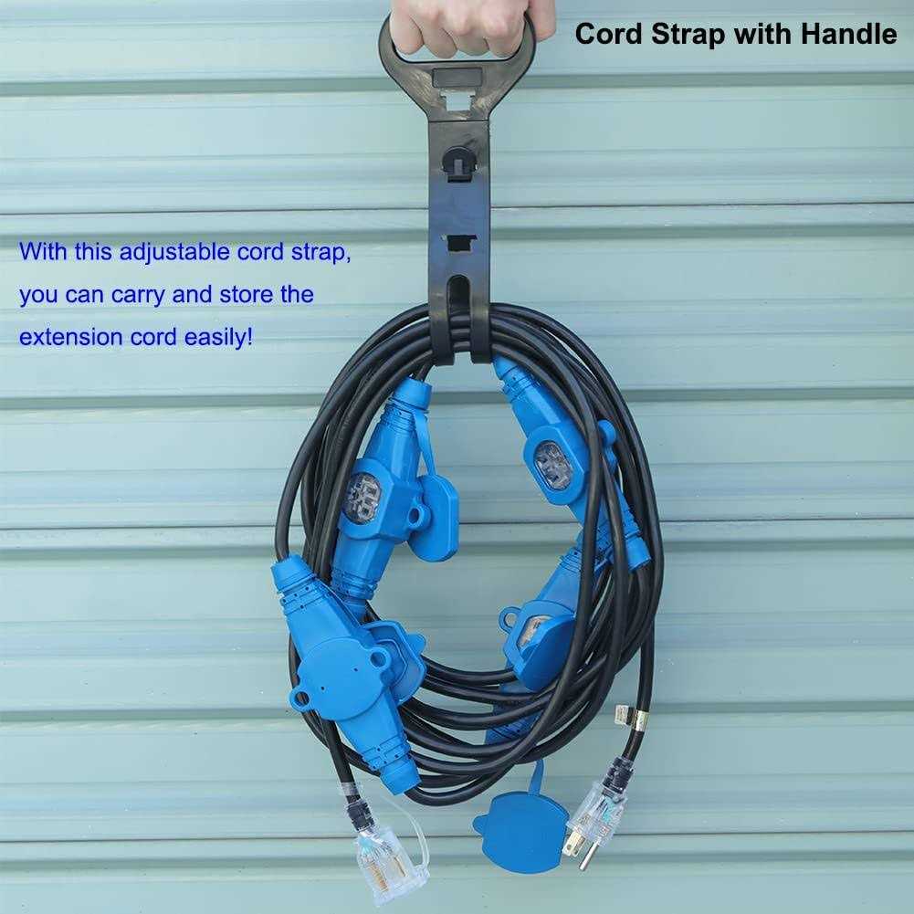 Erboelec Multi Outlet Extension Cord Nema 5-15R Evenly Spaced Outlets Cable with Led Indicator,Sjtw Gauge,Male to Female Plug,Etl Listed - Cheap Fitting