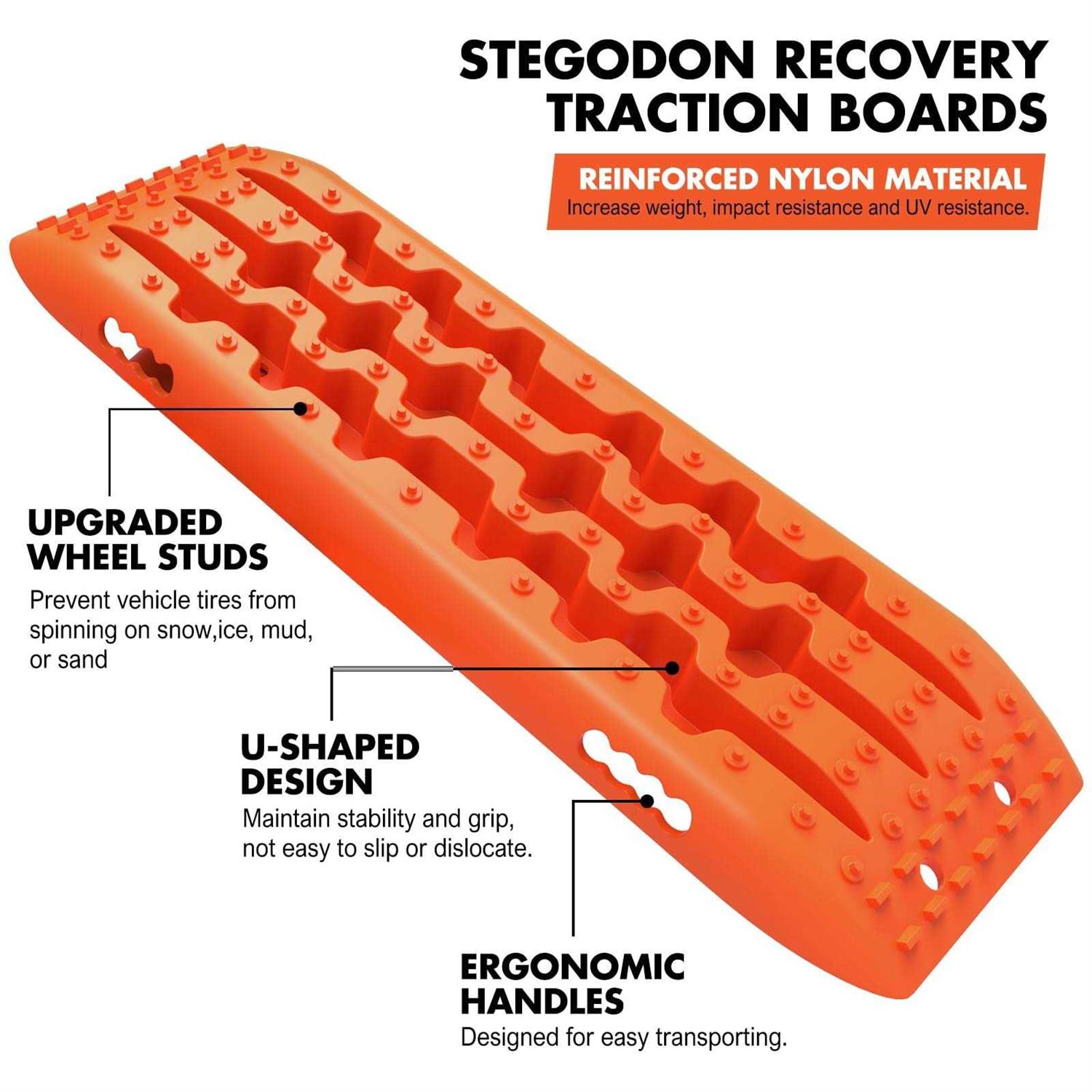Stegodon Traction Boards Off-Road Recovery Boards Tire Ladder 4WD Traction Mats for Truck,Mud,Snow,Sand - Cheap Fitting