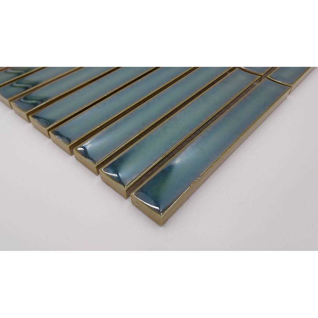 0.8 x 5.7 Straight Edge Porcelain Mosaic Sheet Tile The Mosaic Factory - Cheap Fitting