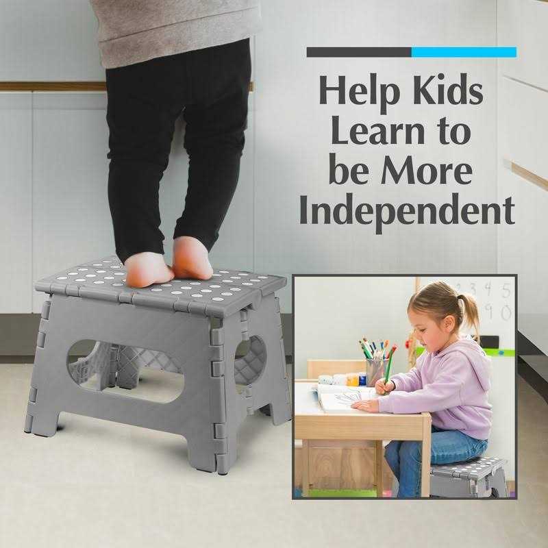 Handy Laundry Folding Step Stool The Lightweight Step Stool is Sturdy Enough to Support Adults and Safe Enough for Kids. Opens Easy with One Flip. Great - Cheap Fitting