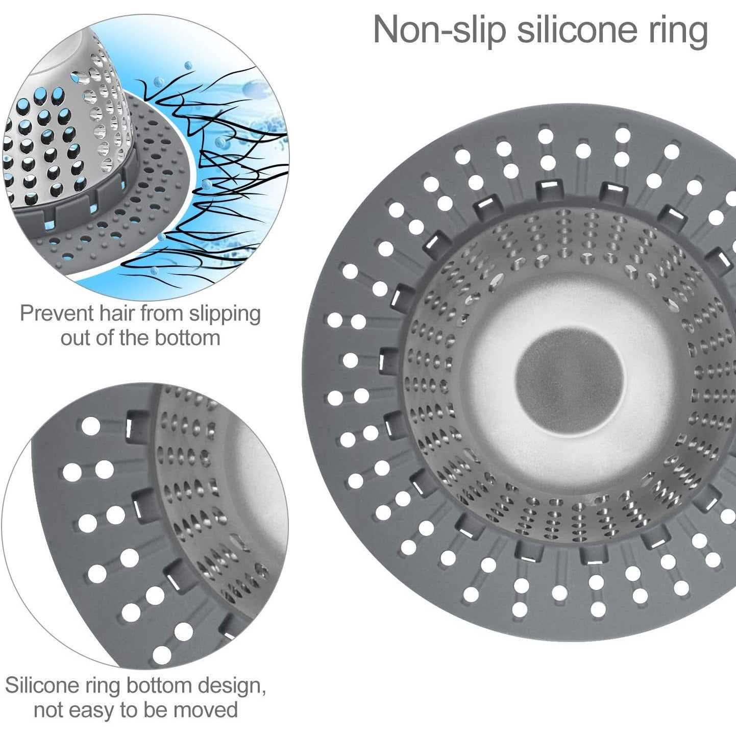 Lekeye Drain Hair Catcher/Bathtub Drain Cover/Drain Protector - Cheap Fitting