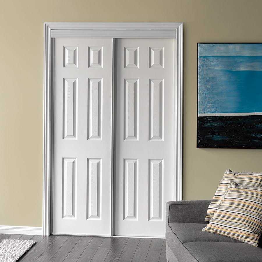 Erias 60 X 80 6 Panel White Bypass Door - Cheap Fitting