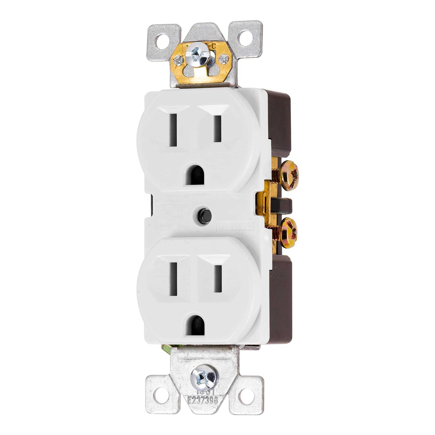 GE Heavy-Duty Grounding Duplex Receptacle Outlet - Cheap Fitting