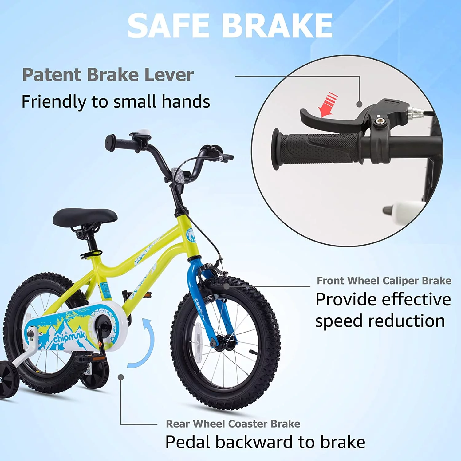 RoyalBaby Chipmunk Kids Bike Boys Girls 16 Inch Bicycle with Training Wheels and Kickstand Red - Cheap Fitting