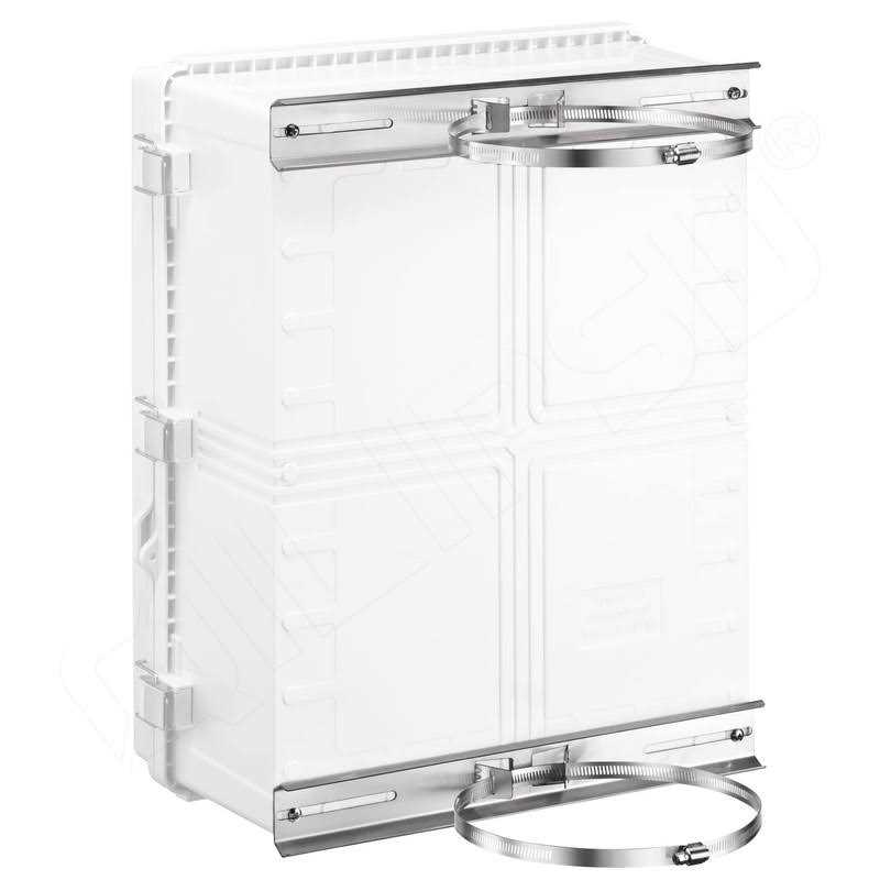 QILIPSU Pole Mounting Kits 304 Stainless Brackets with Adjustable 50-200mm Clamp for Outdoor Waterproof Junction Box - Cheap Fitting