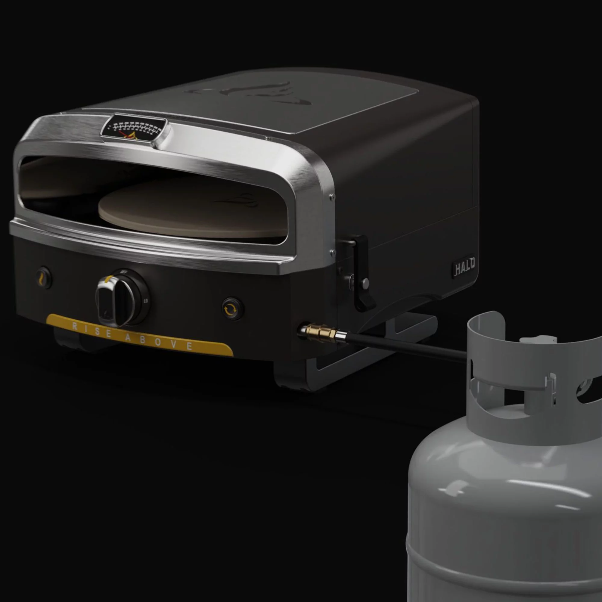 Halo Versa 16 LP Gas Portable Outdoor Pizza Oven w/ Rotating Cooking Stone - Cheap Fitting