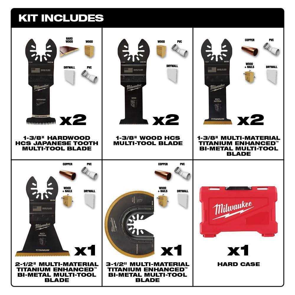 Milwaukee 49-10-9212 Oscillating Multi-Tool Blade Kit - Cheap Fitting