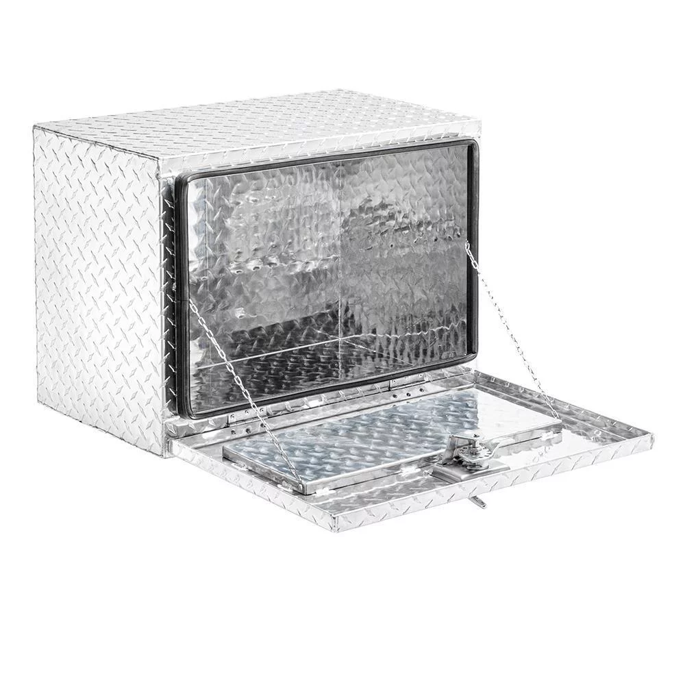 TUFFIOM 24” Aluminum Truck Tool Box with Lock Trailer Pickup Underbody Truckbed Storage - Cheap Fitting