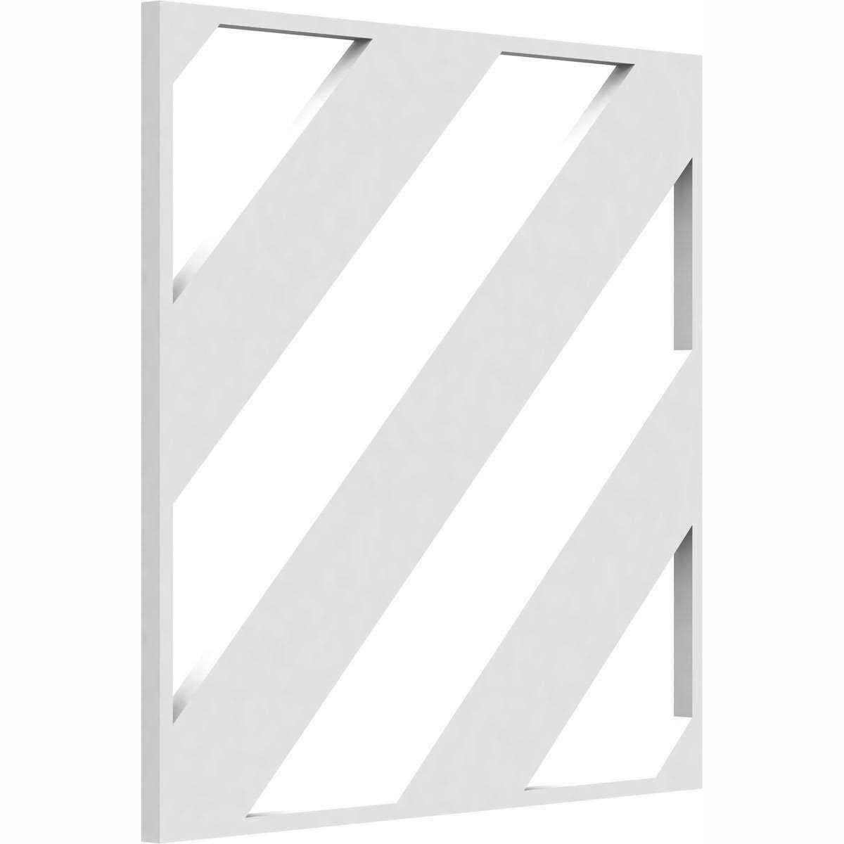 Ekena Millwork Strymon Decorative Fretwork Wall Panels in Architectural Grade PVC - Cheap Fitting