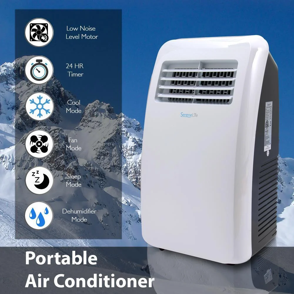 SereneLife SLPAC8 - 8,000 BTU Portable Air Conditioner with Dehumidifier and Fan Modes - Cheap Fitting