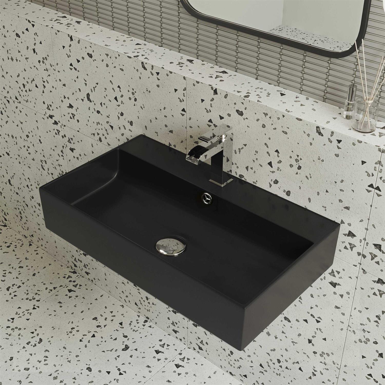 Swiss Madison SM-WS318 Claire Ceramic Wall Hung Sink - Cheap Fitting